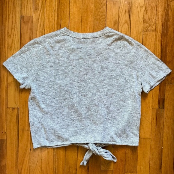 Madewell Knot-Front Sweater Tee in Marled Slate XL - Picture 4 of 9